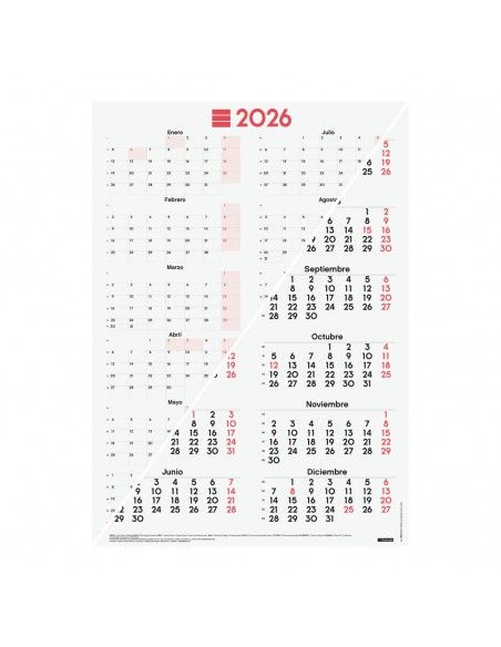 Póster calendario Finocam 2026 doble cara mixto 485x680 mm