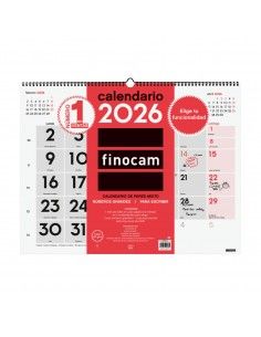 Calendario pared mixto XL Finocam 2026 gran formato