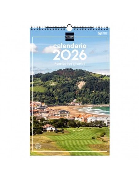Calendario pared 2026 Finocam pueblos con encanto España