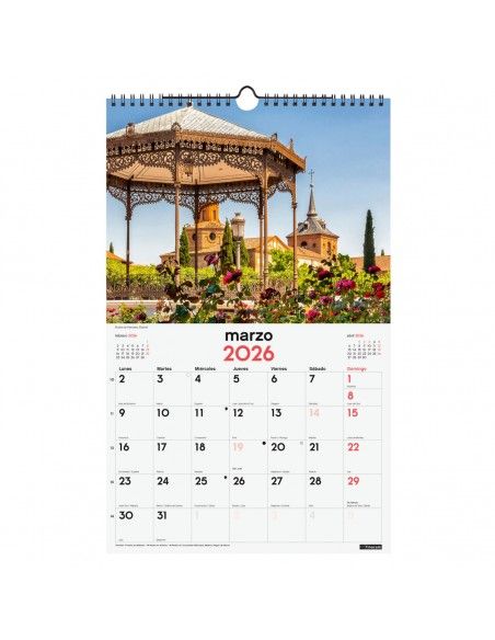 Finocam calendario 2026 pared anual con anotaciones