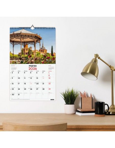 Calendario Finocam ciudades 25x40 2026 con colgador