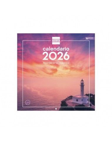 Calendario pared 30x30 2026 Finocam atardecer con fotos