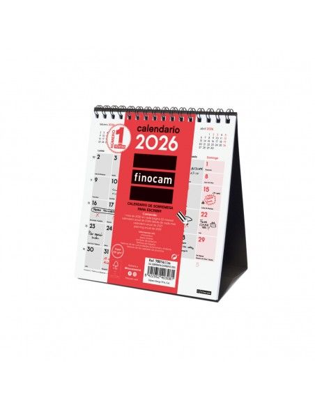 Calendario sobremesa escribir modelo neutro 2026 Finocam