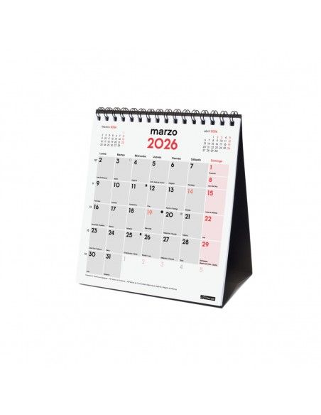 Calendario Finocam escribir 2026 sobremesa diseño minimalista