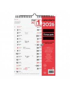 Calendario pared dos columnas M 2026 Finocam