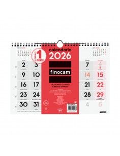 Calendario pared números grandes M 2026 Finocam