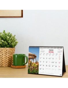 Calendario sobremesa 2026 Finocam con imágenes de ciudades 2
