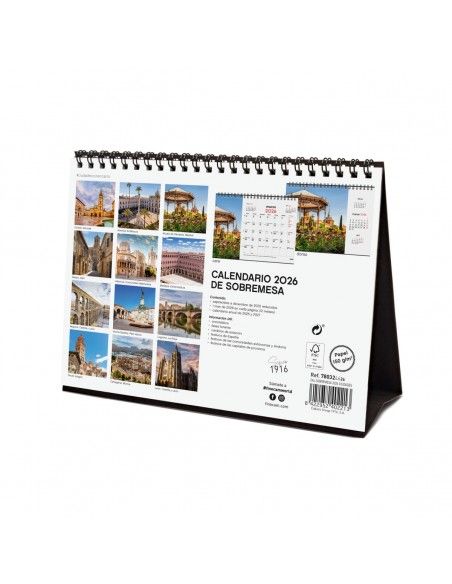 Calendario Finocam 2026 | Sobremesa con imágenes de ciudades