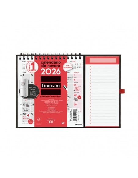 Calendario imán XS Finocam 2026 neutro para escribir