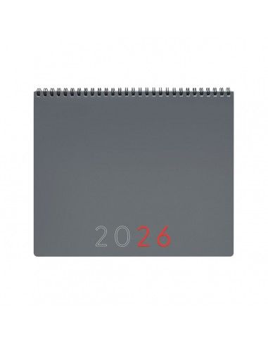 Planificador 2026 color gris Finocam sobremesa
