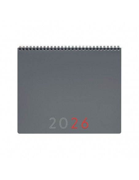 Planificador 2026 color gris Finocam sobremesa