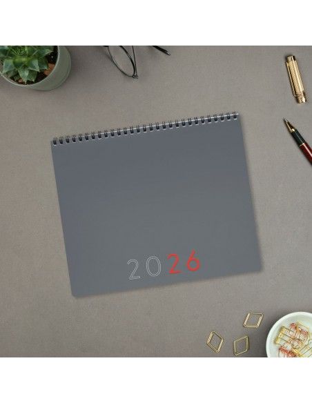Planificador Finocam gris 250x200 mm anual 2026