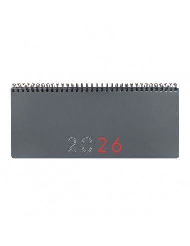 Planificador 2026 color gris Finocam sobremesa semanal