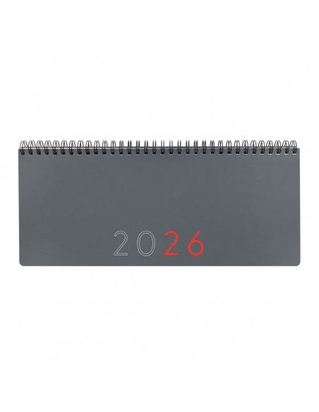 Planificador 2026 color gris Finocam sobremesa semanal
