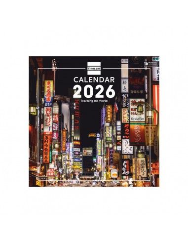 Calendario de pared 2026 Traveling International Finocam 30x30