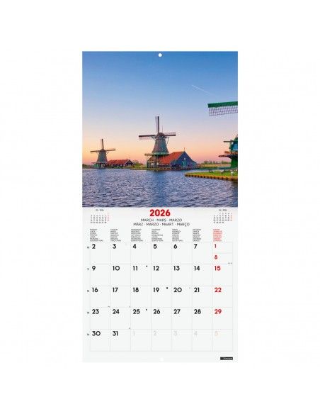 Calendario Finocam 2026 ciudades del mundo 30x30