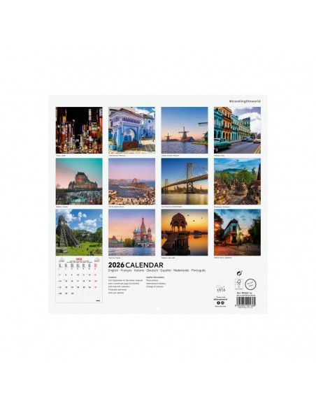 Calendario de pared Finocam 2026 Traveling International
