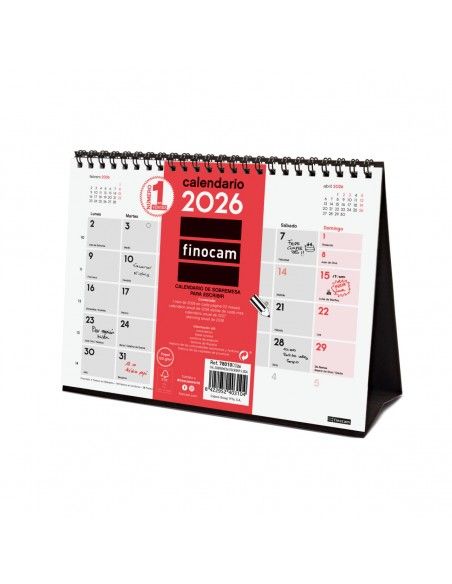 Calendario de sobremesa para escribir neutro S 2026 Finocam