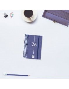 Agenda Espiral Year Color Azul 2026 Finocam formato A4 2