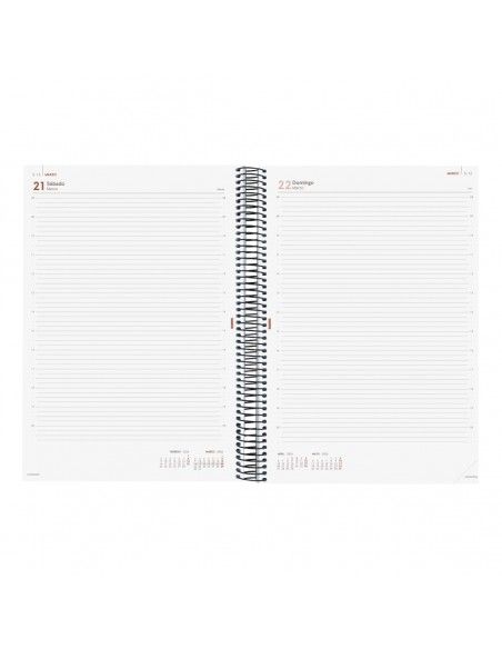 Agenda Finocam 2026 espiral negra E40 moderna y elegante