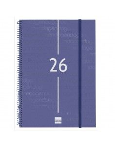 Agenda Espiral Year Color Azul 2026 Finocam formato A4