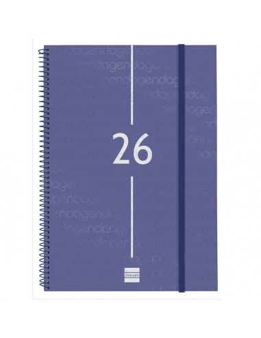 Agenda Espiral Year Color Azul 2026 Finocam formato A4