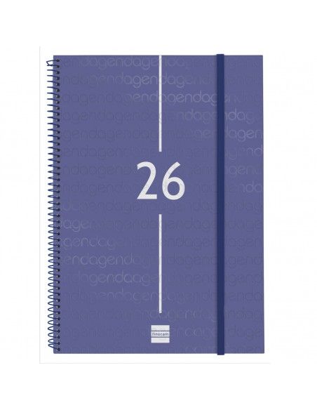 Agenda Espiral Year Color Azul 2026 Finocam formato A4