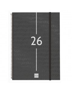 Agenda Espiral Year Color Negro 2026 Finocam profesional