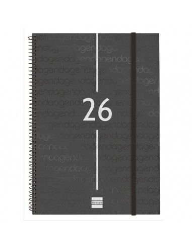 Agenda Espiral Year Color Negro 2026 Finocam profesional