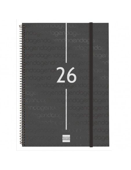 Agenda Espiral Year Color Negro 2026 Finocam profesional