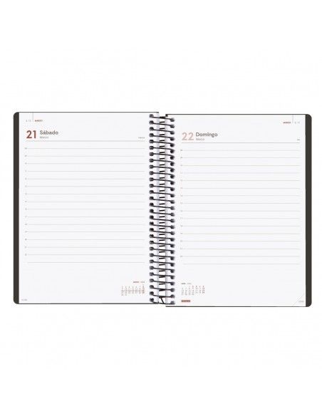 Agenda Espiral My Color Negra 2026 Finocam moderna y profesional