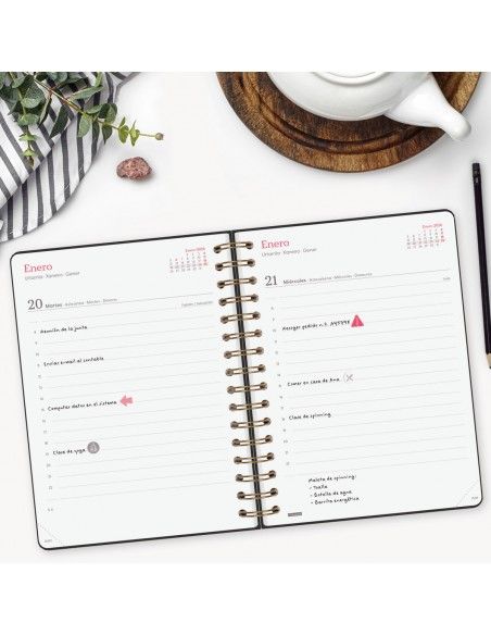 agenda-tapa-dura-soft-touch-negra-finocam-2026