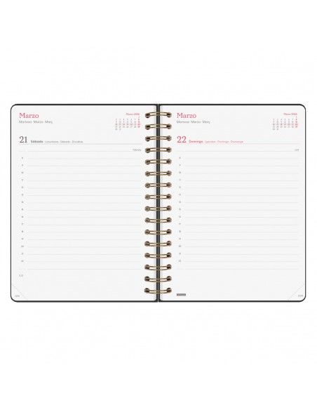 Agenda Finocam Alma 2026 Negra+ con tapa dura soft touch