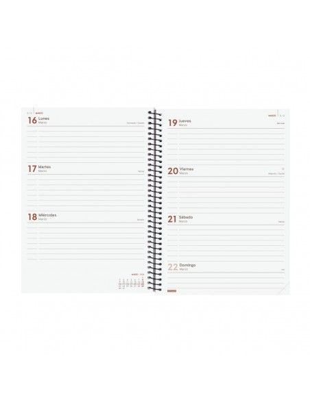 Agenda Espiral Year 2026 Color Negro Finocam moderna y práctica