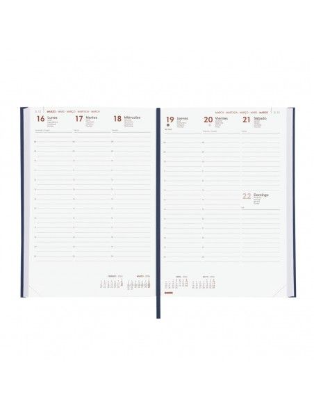 Agenda Milano Y11 2026 Azul Finocam profesional y elegante