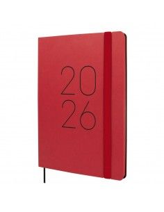 Agenda Lisa FA5 SVV 2026 Rojo Finocam con tapa blanda y tacto suave