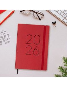 Agenda Lisa FA5 SVV 2026 Rojo Finocam con tapa blanda y tacto suave 2