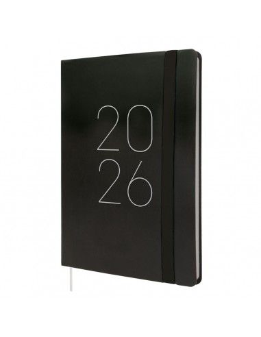 Agenda Lisa FA5 SVV 2026 Negro Finocam con tapa blanda de tacto suave