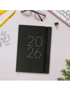 Agenda Lisa FA5 SVV 2026 Negro Finocam con tapa blanda de tacto suave 2