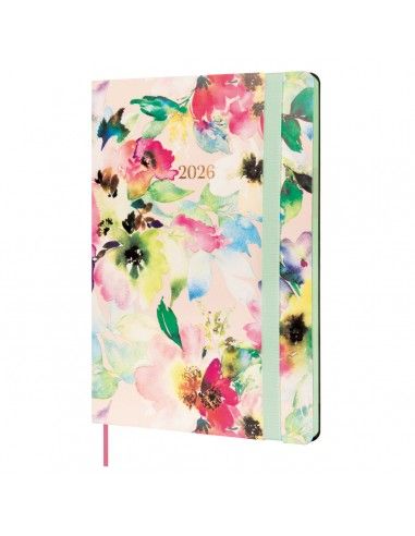 Agenda Joy FA5 SVV 2026 Bloom Finocam con tapa blanda y diseño floral