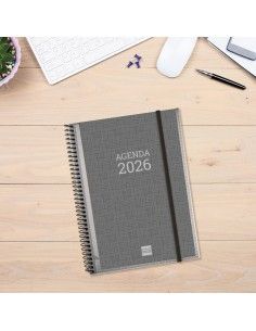 Agenda Espiral Personalizable Basics 2026 Finocam E10 negra 2
