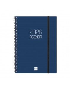 Agenda Espiral Opaque E10 2026 Azul Finocam portada
