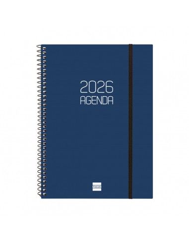 Agenda Espiral Opaque E10 2026 Azul Finocam portada