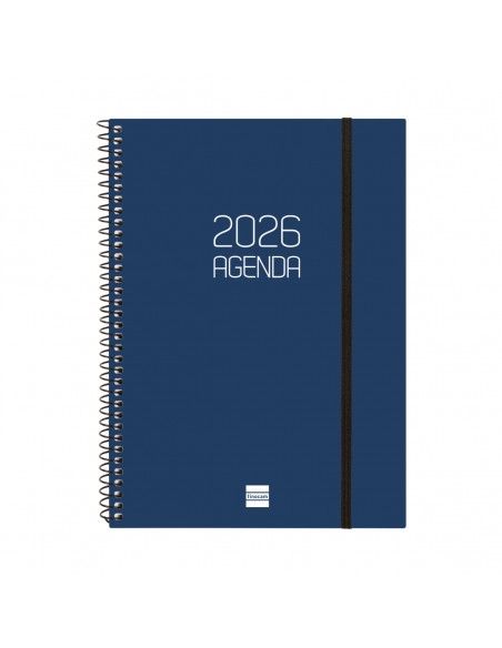 Agenda Espiral Opaque E10 2026 Azul Finocam portada