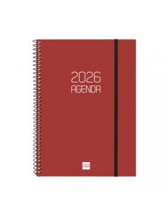 Agenda Espiral Opaque E10 2026 Color Burdeos Finocam portada