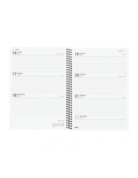 Agenda Espiral Opaque E10 2026 Burdeos Finocam