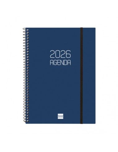 Agenda Espiral Opaque Color Azul 2026 Finocam portada