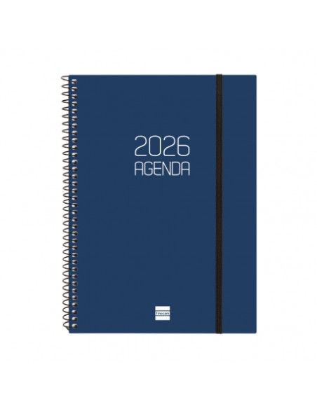 Agenda Espiral Opaque Color Azul 2026 Finocam portada