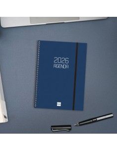 Agenda Espiral Opaque Color Azul 2026 Finocam portada 2