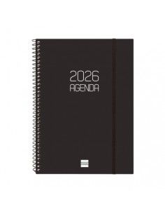 Agenda Espiral Opaque Color Negro 2026 Finocam portada
